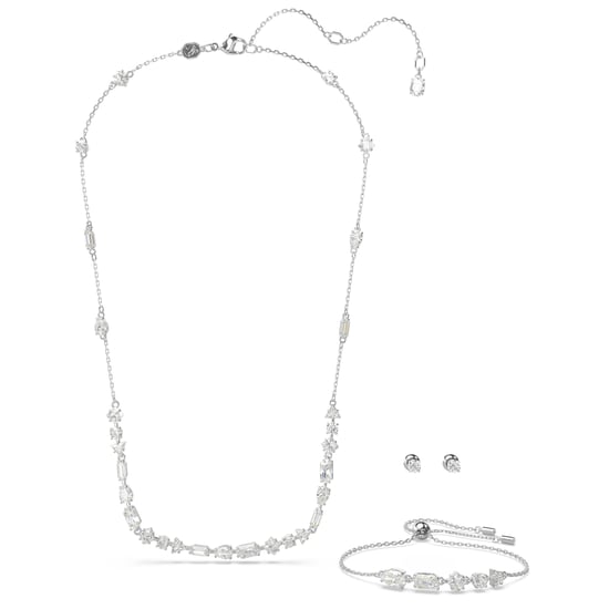 Swarovski 'Mesmera' Women's Base Metal Set: Bracelet + Earrings + Necklace - Silver 5665877 - Image 3
