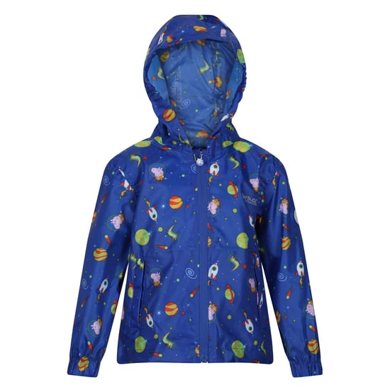 Regatta Childrens/Kids Peppa Pig Cosmic Packaway Raincoat (Surf Spray) - Image 1