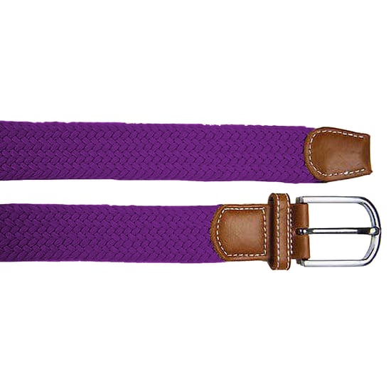 Asquith & Fox Mens Woven Braid Stretch Belt (Purple) - Image 2