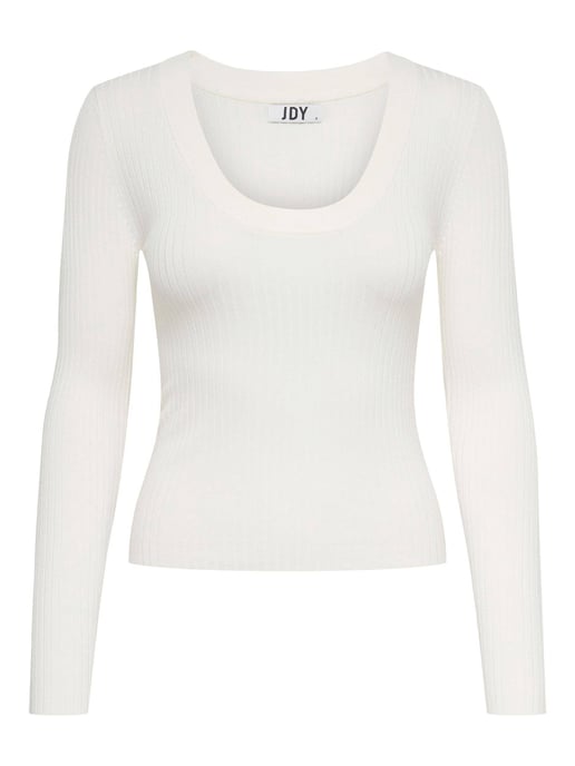 JDY top de canalé JDYPLUM blanco roto - Image 1