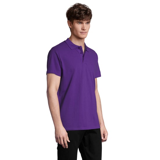 SOLS Mens Spring II Polo Shirt (Dark Purple) - Image 3