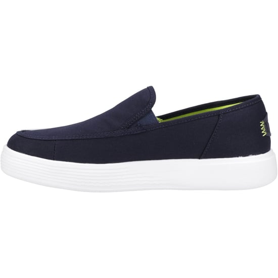 HEYDUDE Sunapee Canvas 100% Cotton Men's Navy/White Loafers - Image 5