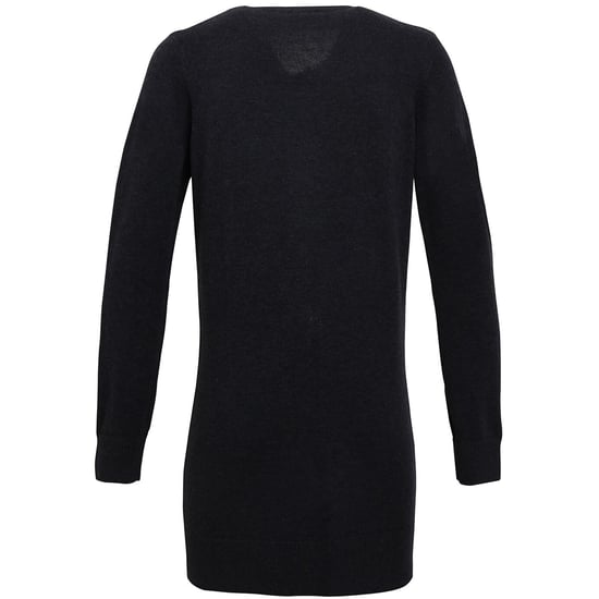 Premier Womens/Ladies Longline V Neck Knitted Cardigan (Charcoal) - Image 2