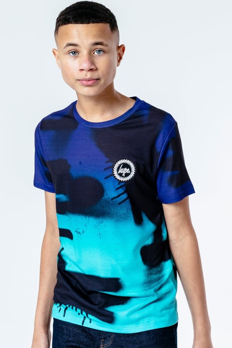 Hype Blue Fade Spray Kids T-Shirt