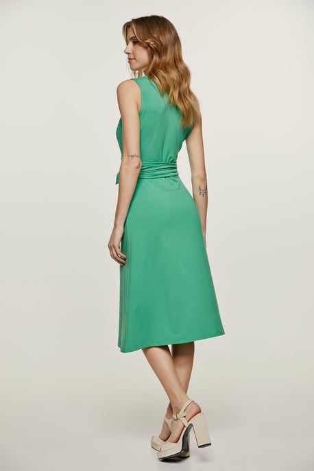 Green Jersey Empire Line Dress