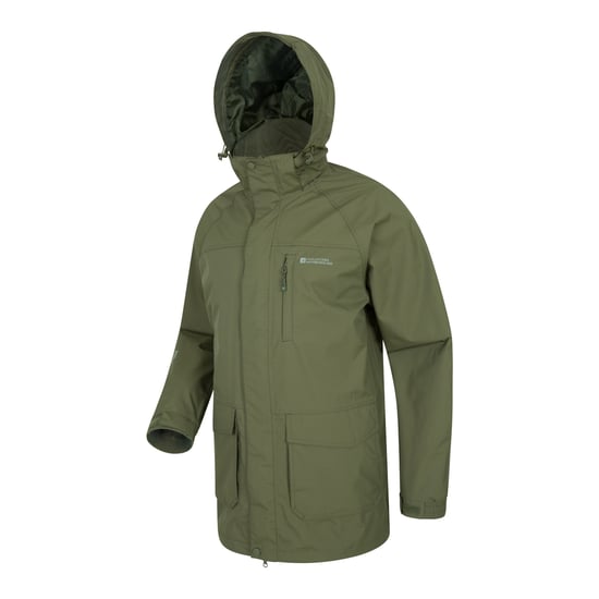 Mountain Warehouse Mens Glacier II Long Waterproof Jacket (Khaki) - Image 4