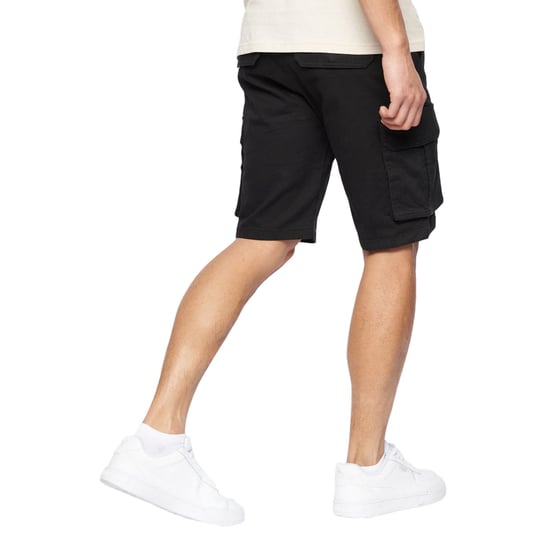 Crosshatch Mens Frentons Cargo Shorts (Black) - Image 2