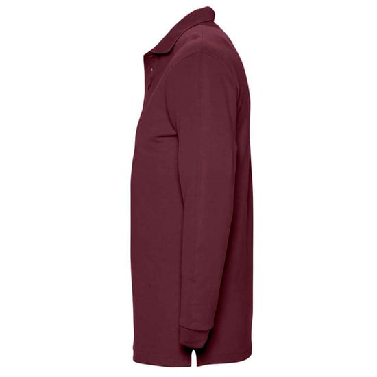 SOLS Unisex Adult Winter II Long-Sleeved Polo Shirt (Burgundy) - Image 3