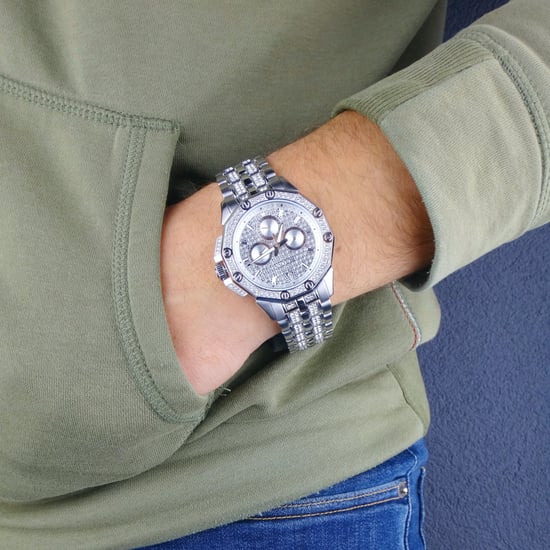 Bulova Crystal Men's Silver Watch 96C134 - Image 4