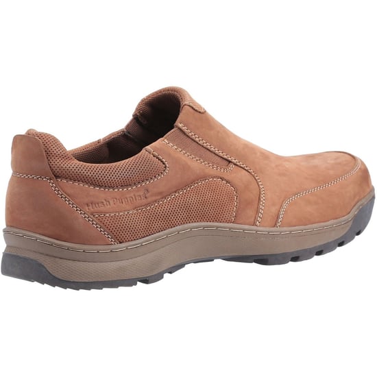 Hush Puppies Jasper Leather Men's Tan Nubuck Loafers - Image 2