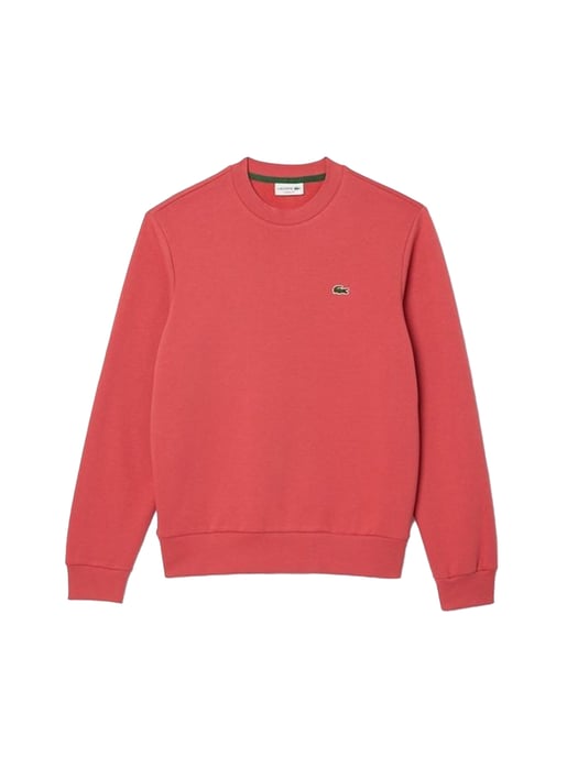 Men's Lacoste Brushed Fleece Sweatshirt in Red - Image 3