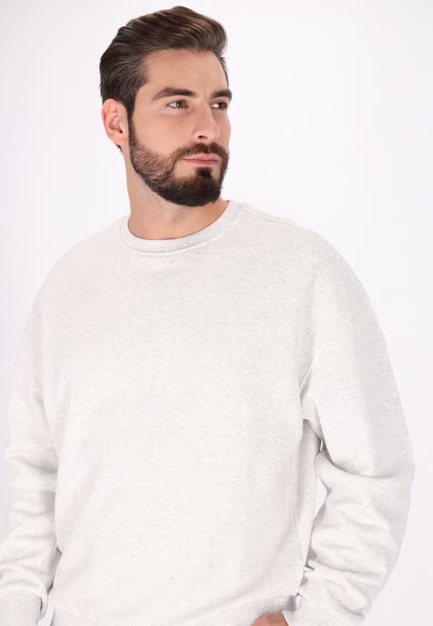 Dreimaster Sweatshirt Men wool white melange - Image 5