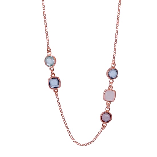 Orphelia 'Fawn' Women's 925 Sterling Silver Set: Chain + Bracelet + Earrings - Rose SET-7410 - Image 3