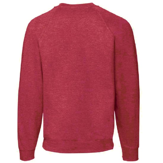 Fruit Of The Loom Mens Raglan Sleeve Belcoro® Sweatshirt (Heather Red) - Image 2