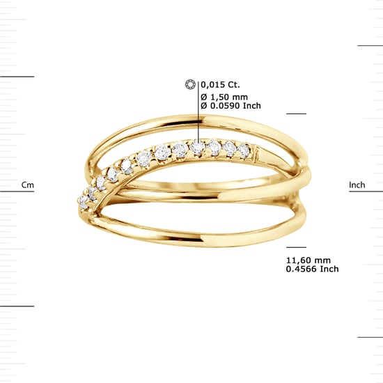 DIADEMA - Ring - Prestige Jewelery - Diamonds - Yellow Gold