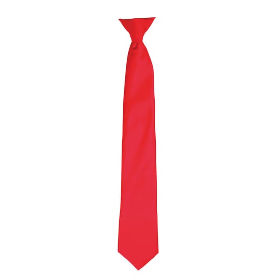 Premier Colours Mens Satin Clip Tie (Strawberry Red) - Image 1