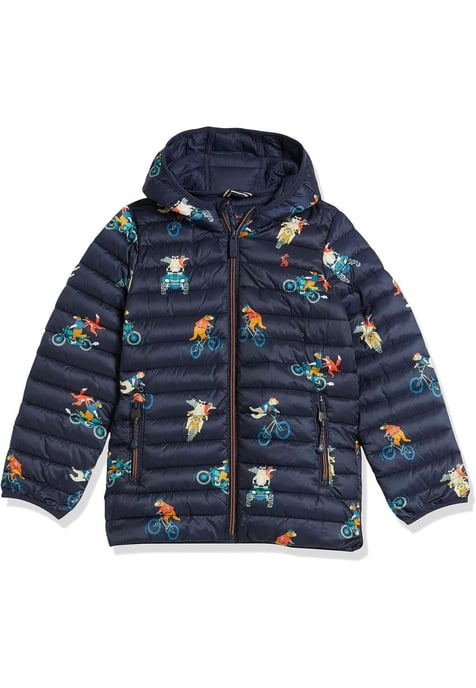 Chaqueta motera con animal en azul marino Cairn para niños de Joules - Image 1