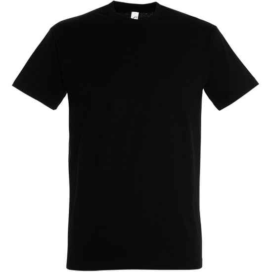 SOLS Mens Imperial Heavyweight Short Sleeve T-Shirt (Deep Black) - Image 1