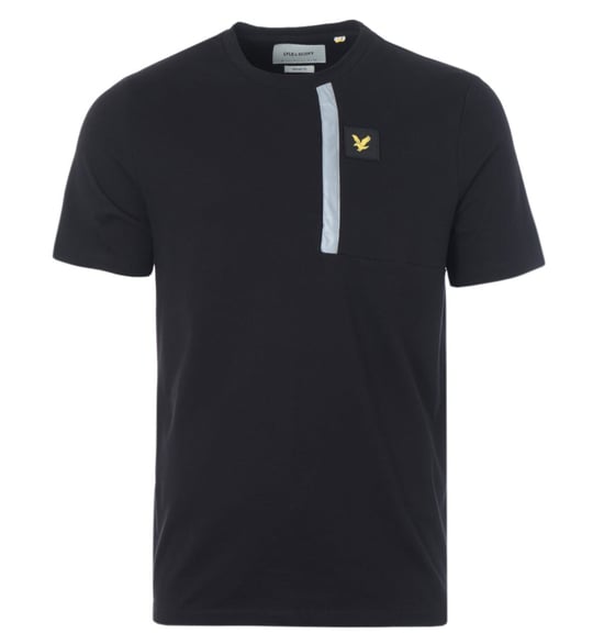 Lyle & Scott Detalle reflectante Camiseta negra para hombre - Image 1