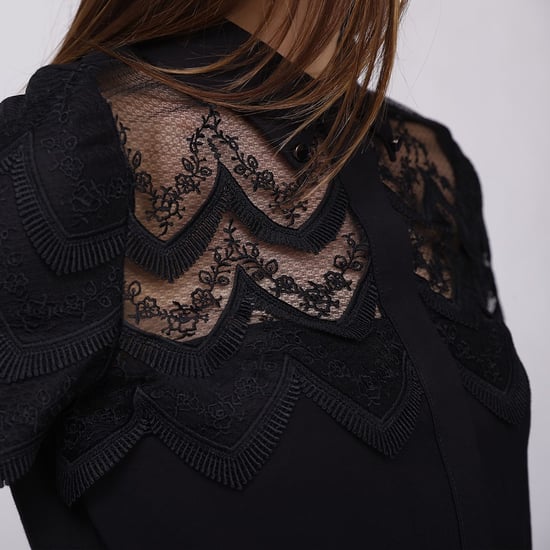 Scalloped edge lace shirt - Image 5