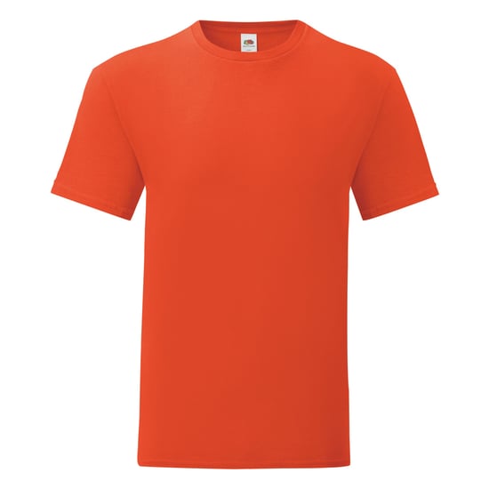 Fruit Of The Loom Mens Iconic T-Shirt (Pack of 5) (Flame Orange)