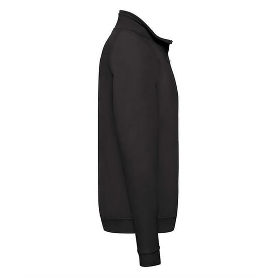 Fruit Of The Loom Mens Zip Neck Sweatshirt (Black) - Image 2