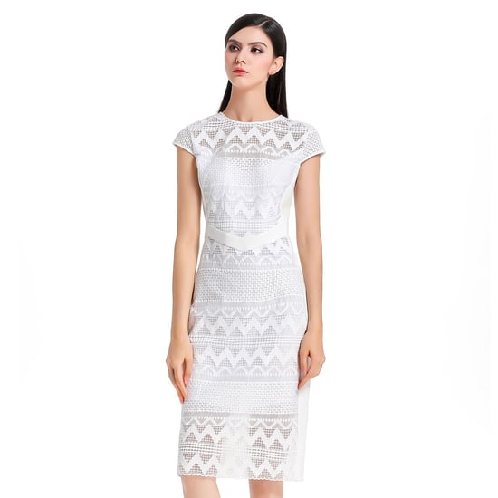 Tailor Cap Sleeves Lace Dress
