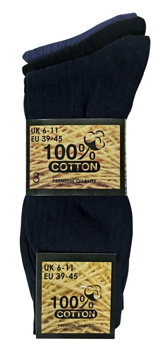 Lote de 6 calcetines de algodón 100% transpirables y de colores para hombre - Image 2