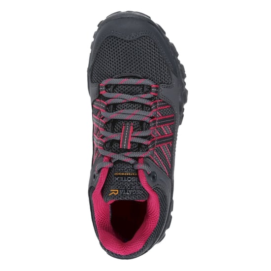 Regatta Childrens/Kids Edgepoint Waterproof Walking Shoes (Steel/Pink Fusion) - Image 5
