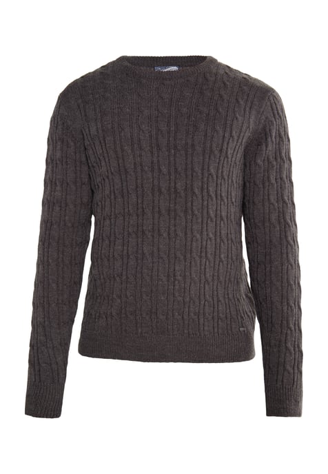 Dreimaster Knitted pullover Men Grey melange - Image 1