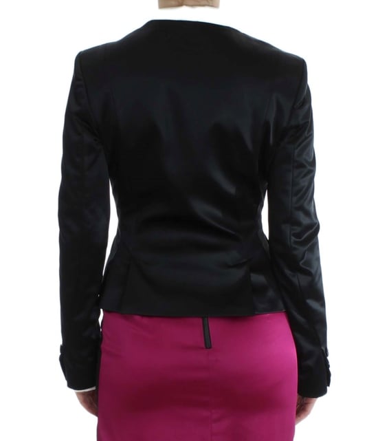 Saco Blazer Stretch Negra Rosa para Mujer Exte - Image 3