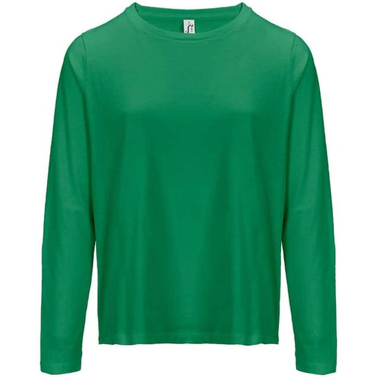 SOLS Womens/Ladies Monarch Long-Sleeved T-Shirt (Kelly Green) - Image 1