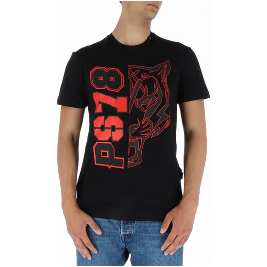 Plein Sport PS78 camiseta negra con logotipo de diseño - Image 1
