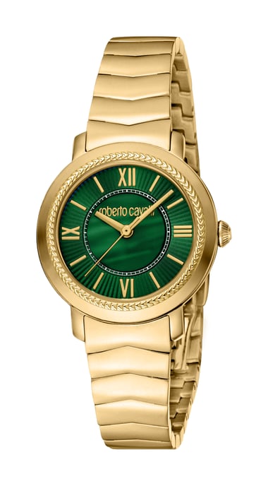 RC5L056M0065 Roberto Cavalli Mujeres Cuarzo Verde Oscuro y MOP Acero Inoxidable 5 ATM 30 mm - Image 1