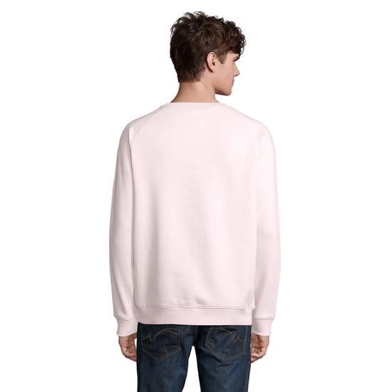 SOLS Unisex Adult Space Organic Raglan Sweatshirt (Pale Pink)