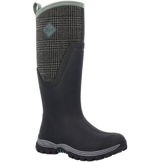 Muck Boots Arctic Sport II Tall Rubber Black/Plaid Wellington Boots - Image 1