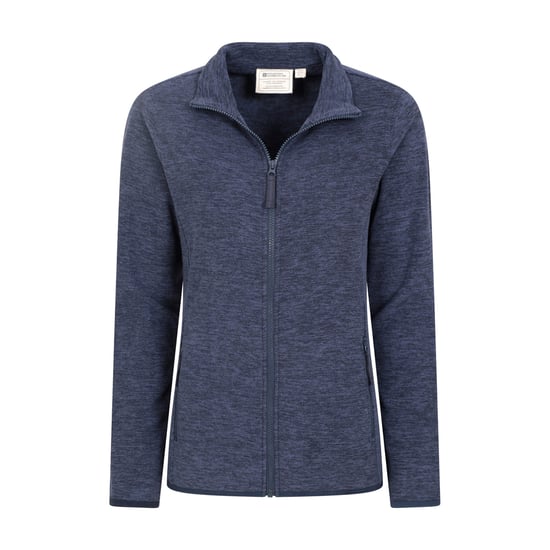 Mountain Warehouse Womens/Ladies Snowdon II Melange Full Zip Fleece Jacket (Dark Blue) - Image 4