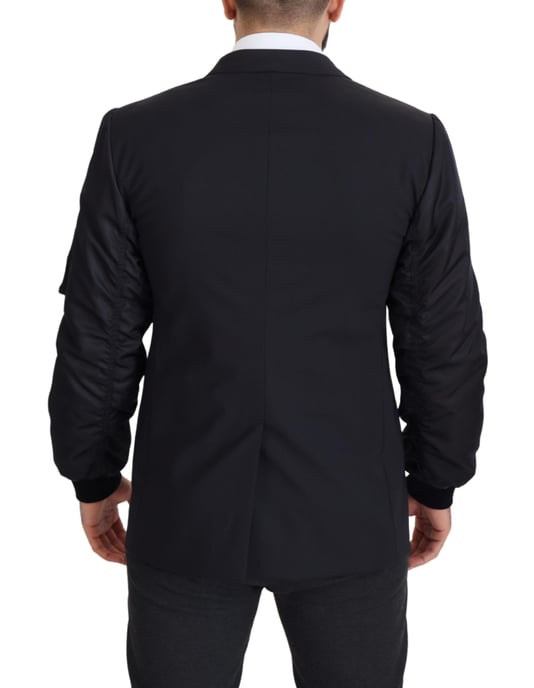 Chaqueta de lana negra con cremallera completa y mangas largas para hombre de Dolce & Gabbana - Image 5