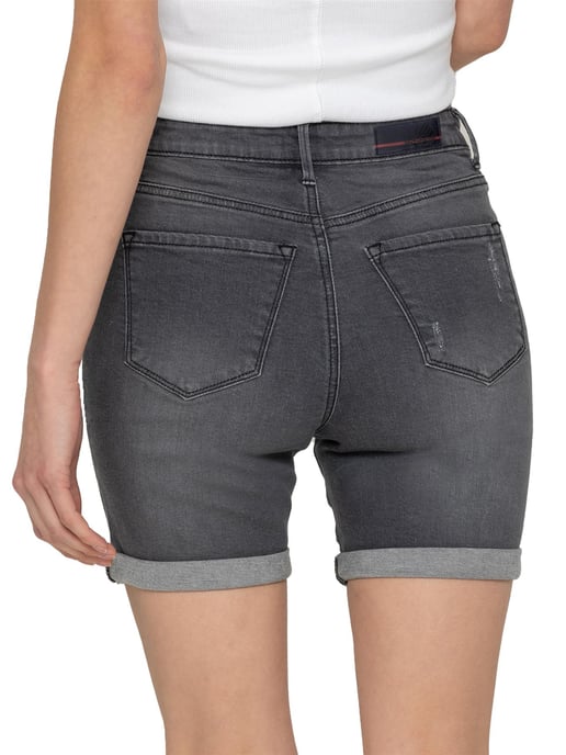 Enzo | Pantalones cortos vaqueros rasgados para mujer - Gris - Image 2