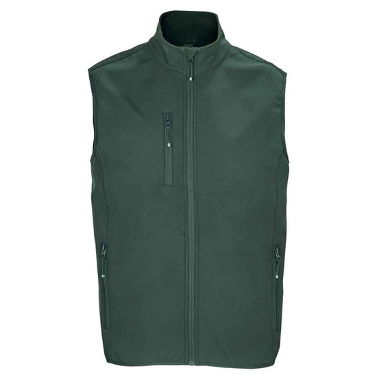 SOLS Mens Falcon Softshell Zipped Body Warmer (Forest Green) - Image 1