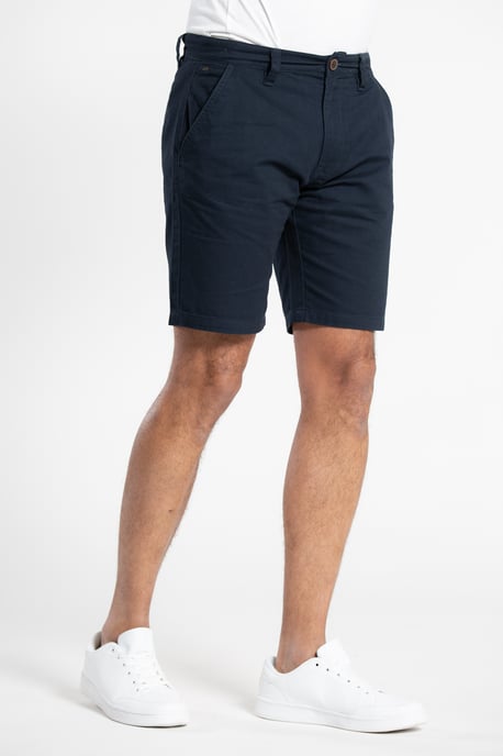 Dark Navy Cotton Chino Shorts