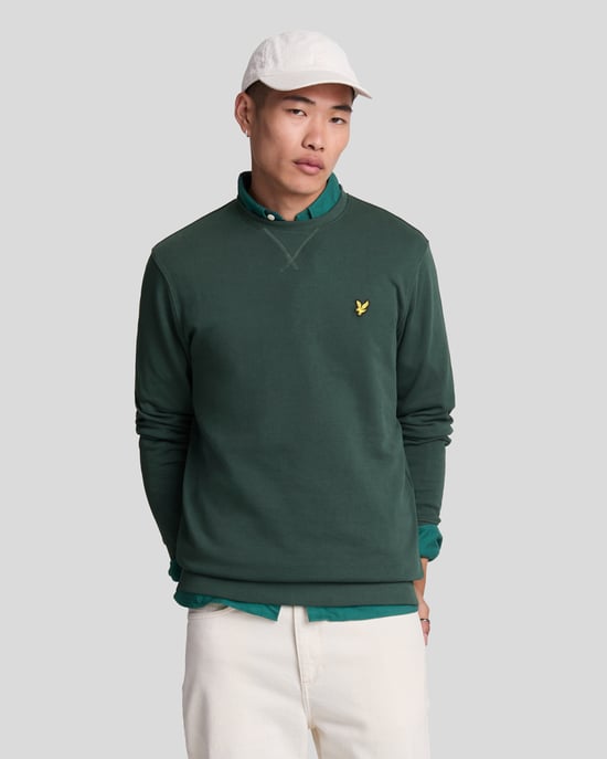 Sudadera verde azulado Argyle con la marca Lyle & Scott - Image 1