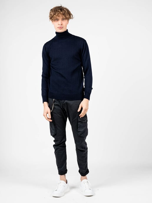 Xagon Man Suéter del hombre azul oscuro - Image 2