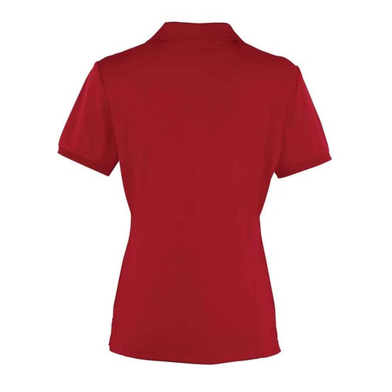 Premier Womens/Ladies Coolchecker Pique Polo Shirt (Burgundy) - Image 2