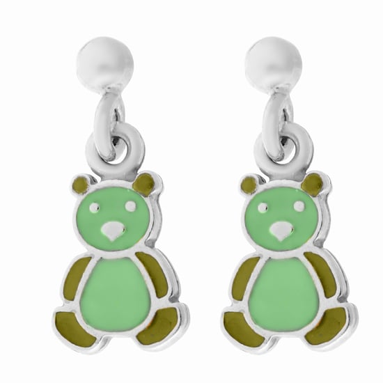 Orphelia 'Bear' Child's 925 Sterling Silver Drop Earrings - Silver ZO-7140/GR - Image 1