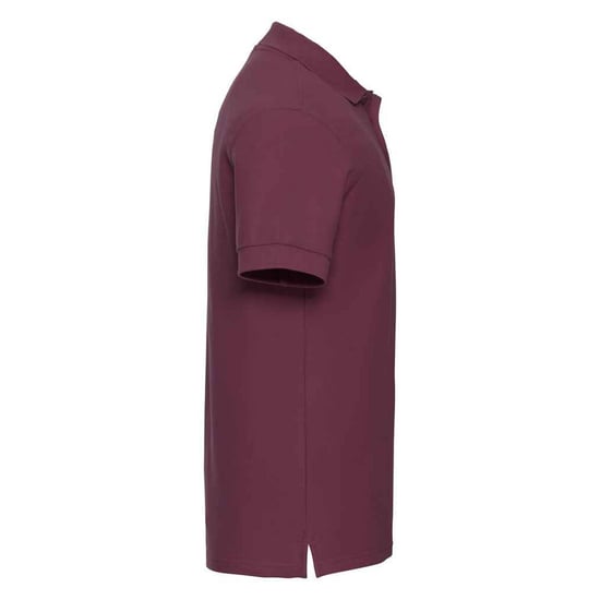 Russell Mens Ultimate Cotton Pique Polo Shirt (Burgundy) - Image 3