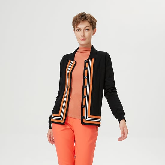 Cardigan with contrasting edges - Image 1