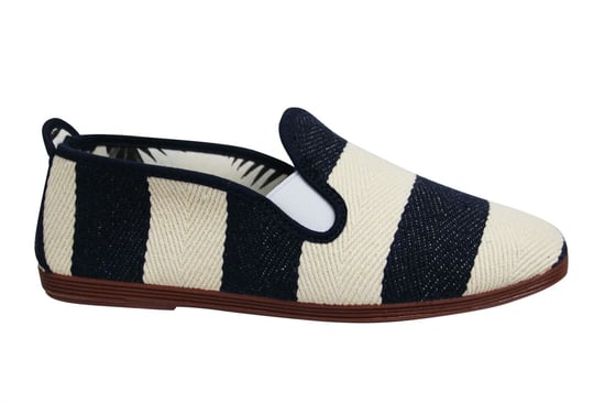 Flossy Style Amara Mens Navy/Cream Plimsolls