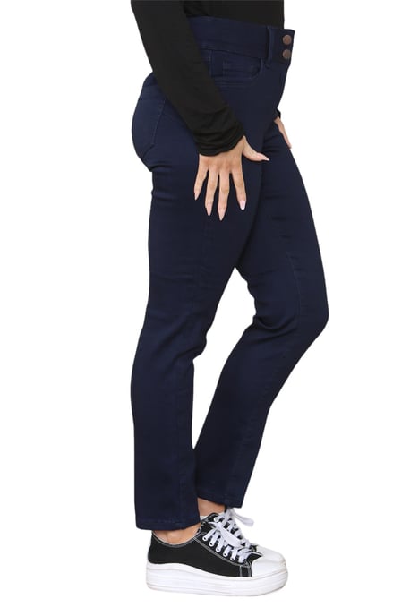M&Co Vaqueros de pierna estrecha para mujer en azul índigo - Image 3