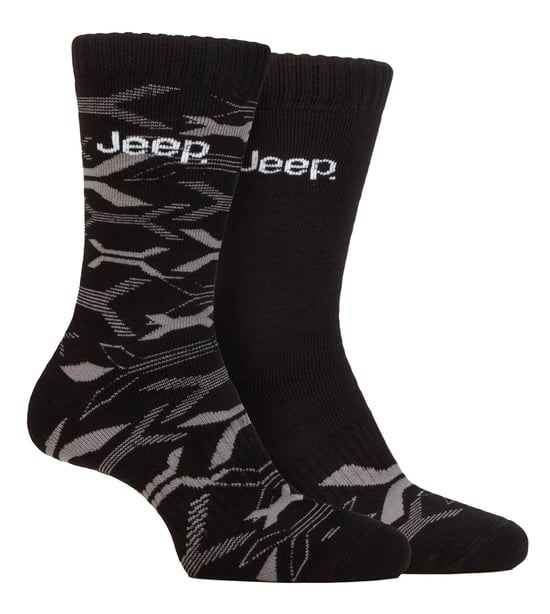 Calcetines Bamboo para hombre, suaves y transpirables, acolchados y gruesos, estilo acanalado - Negro / Carboncillo - Image 1